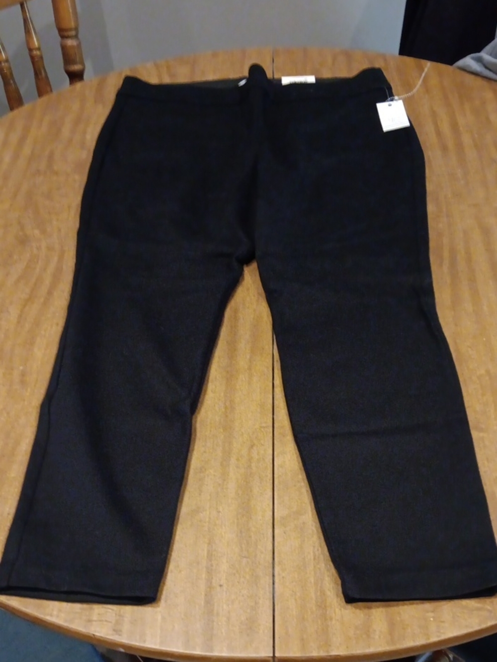 Womens Black Knit Casual Pants - Classic Comfort